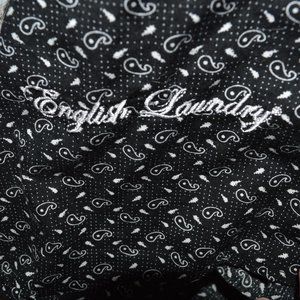 English Laundry Black Paisley Men's Dress Shirt M